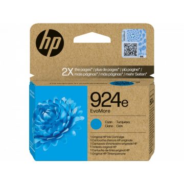   HP 4K0U7NE Tintapatron Cyan 800 oldal kapacitás No.924e EvoMore