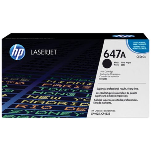 HP CE260A Toner Black 8.500 oldal kapacitás No.647A