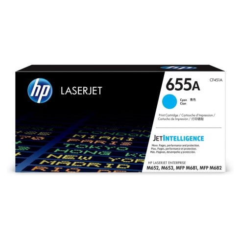 HP CF451A Toner Cyan 10.500 oldal kapacitás No.655A